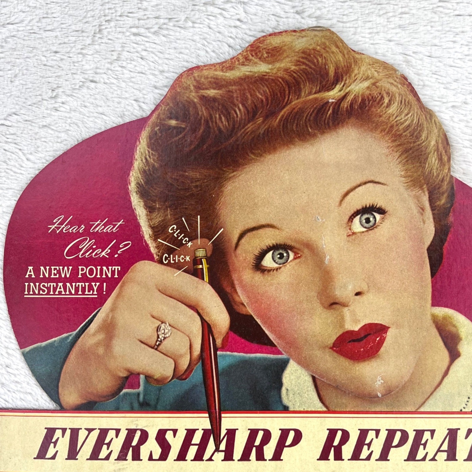 1940s Eversharp Repeater Vintage Advertising Sign Store Display Full Set USA CBS