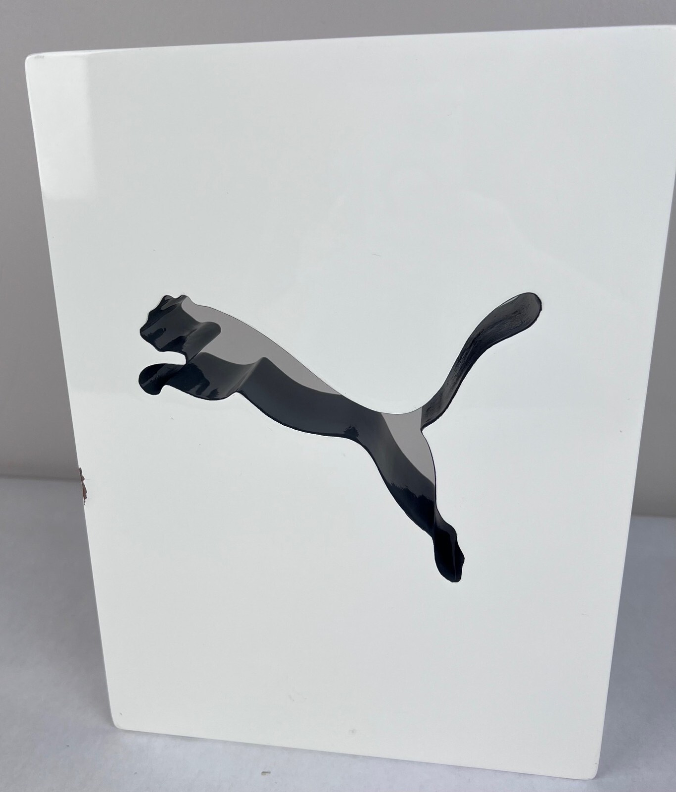 Puma Store Large White Advertising Counter Display Coated Metal Heavy