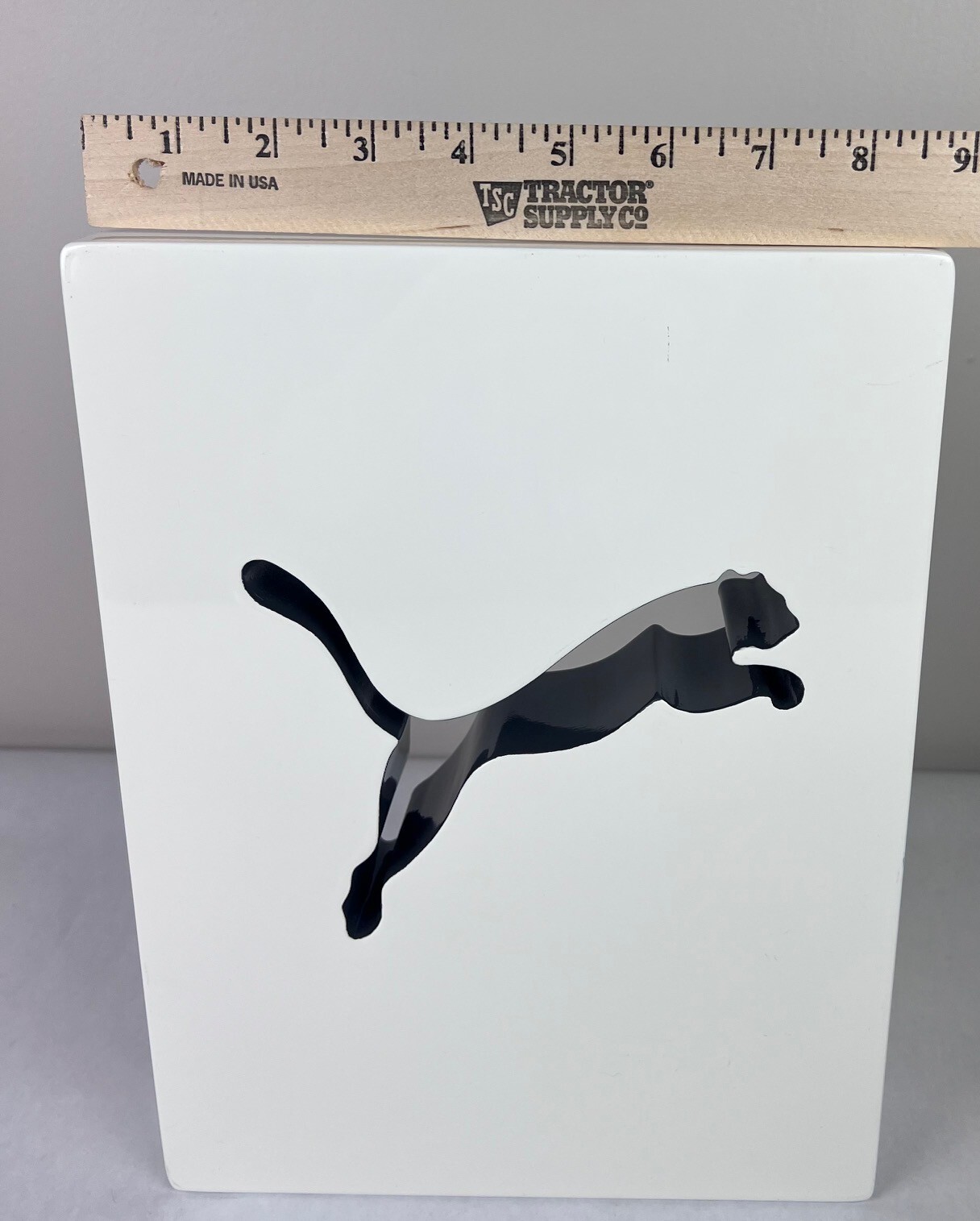Puma Store Large White Advertising Counter Display Coated Metal Heavy