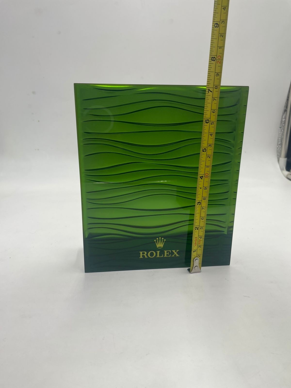 Rolex Store Acrylic Green Waves Displays 3pc Set