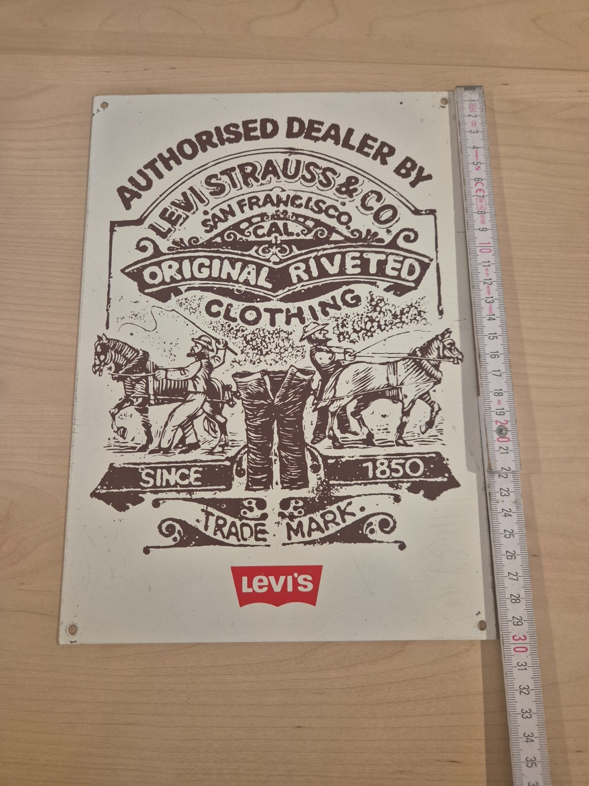 Vintage Levi’s Sign Store Western Cowboy Metall Wall Display