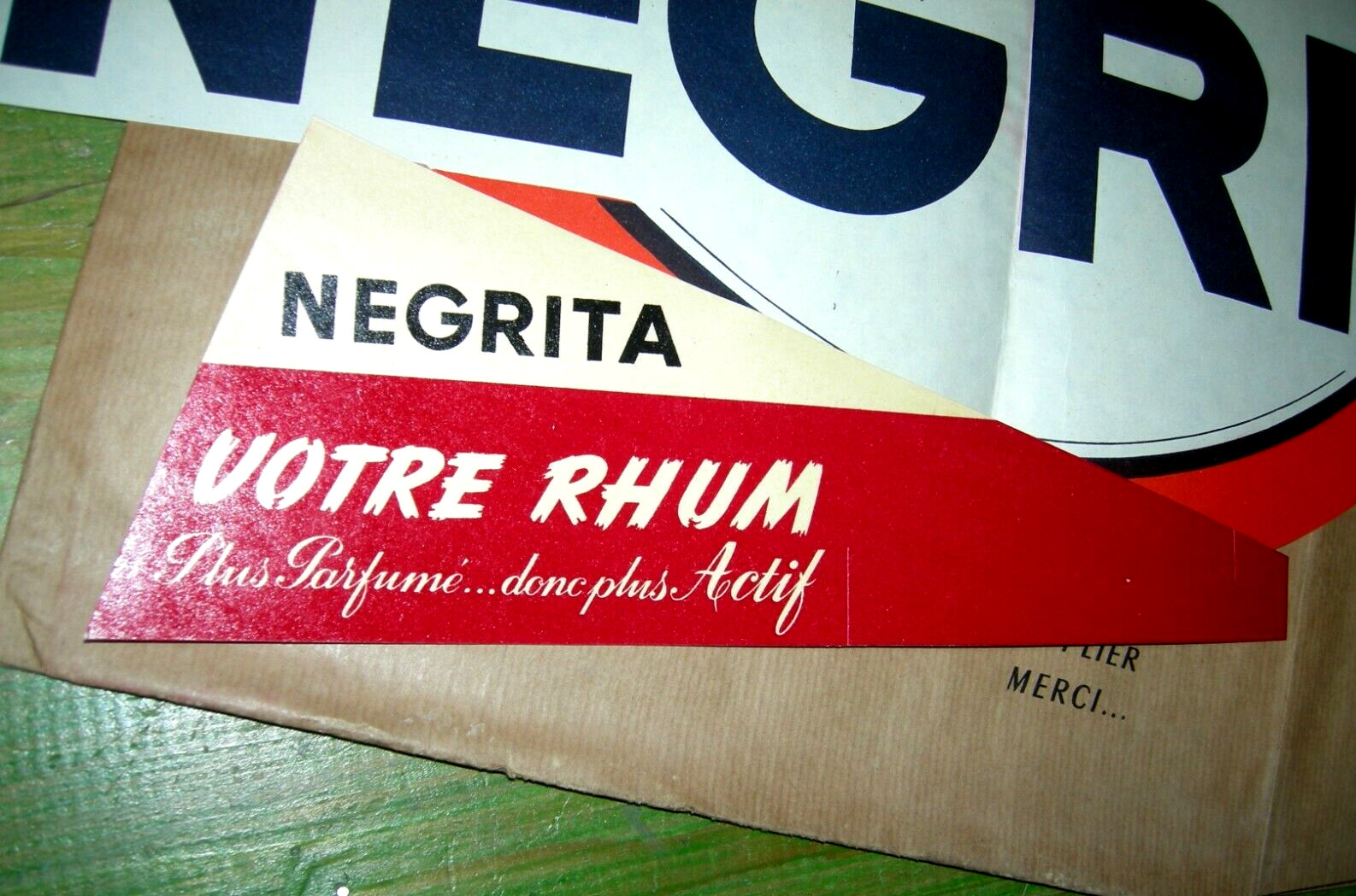 NEGRITA – VOTRE RUM – ADVERTISING IN ENVELOPE – FRANCE 1954 – NEVER USED