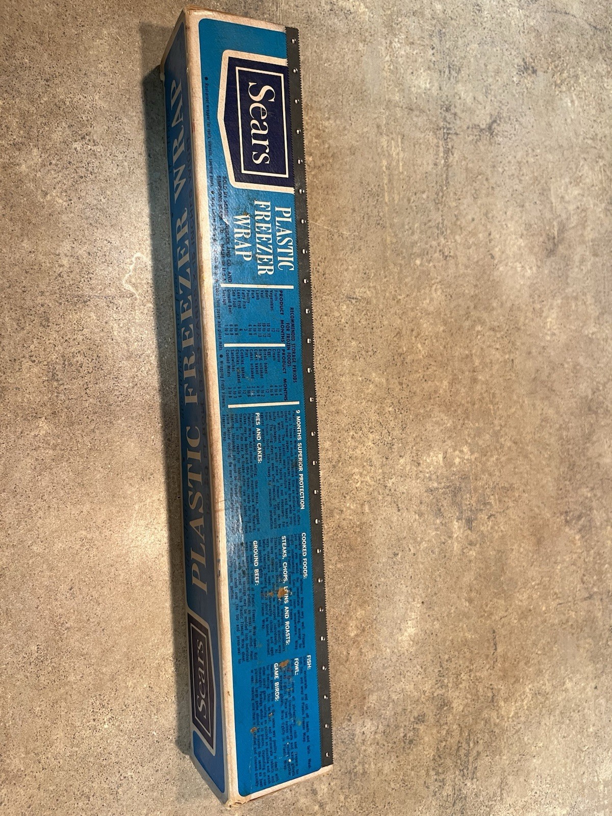 Vintage Sears Plastic Freezer Wrap Used Prop Or Display Maybe Half Is Left.