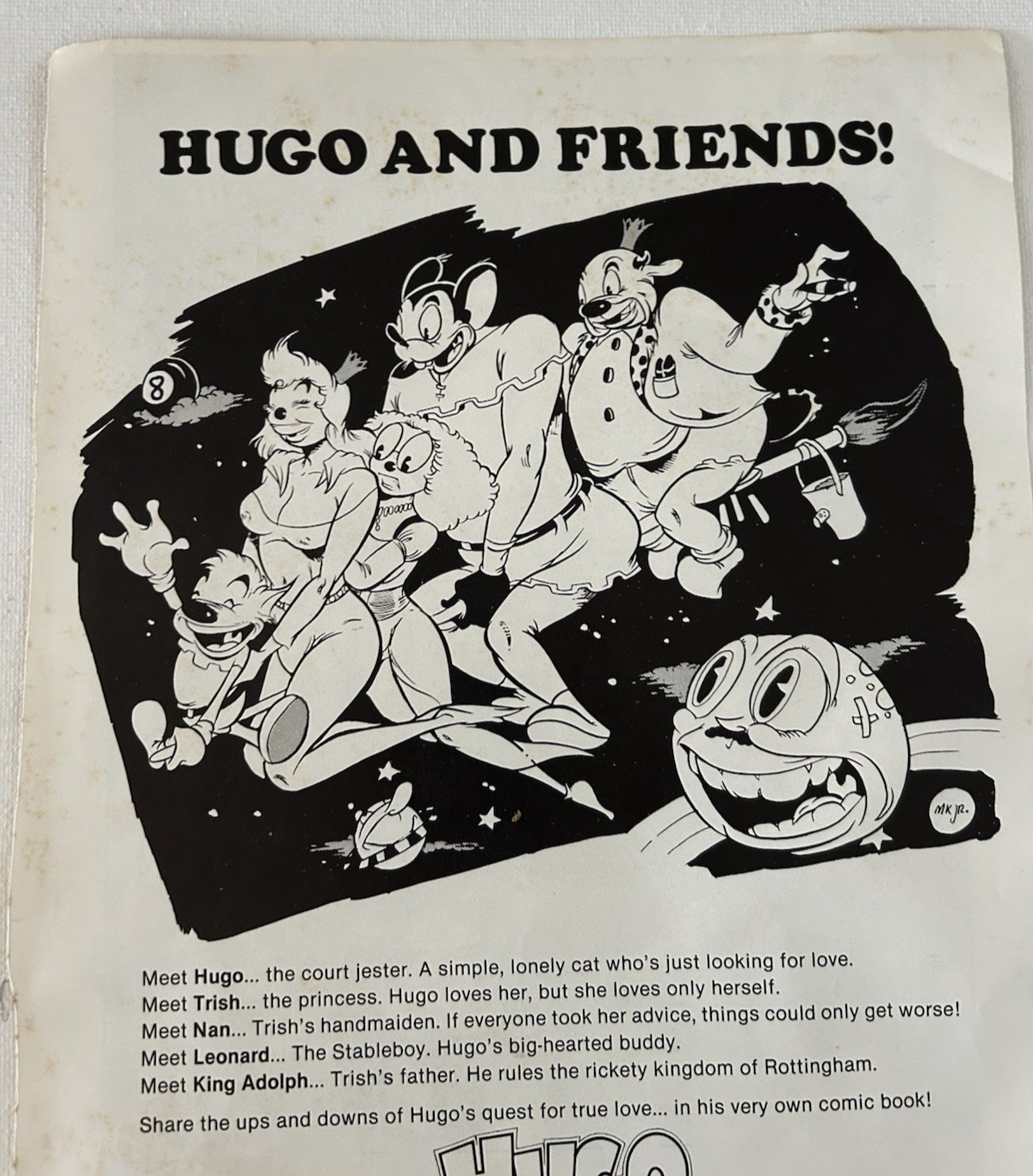 Omega Men Promotional Two Sided Insert Page (1982) Hugo On Reverse