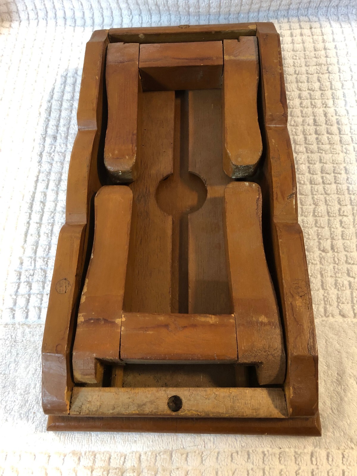ANTIQUE SALESMAN SAMPLE VINTAGE SOLID WOOD DINNING ROOM TABLE 7 x 14