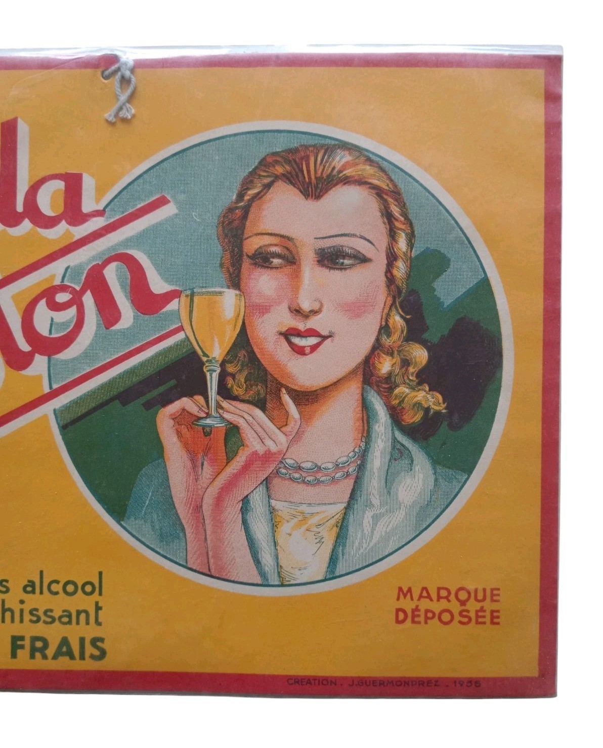 *HH* Sign Advertising Sign Soda Gaston Advertising Plaque 1936 Manifesto
