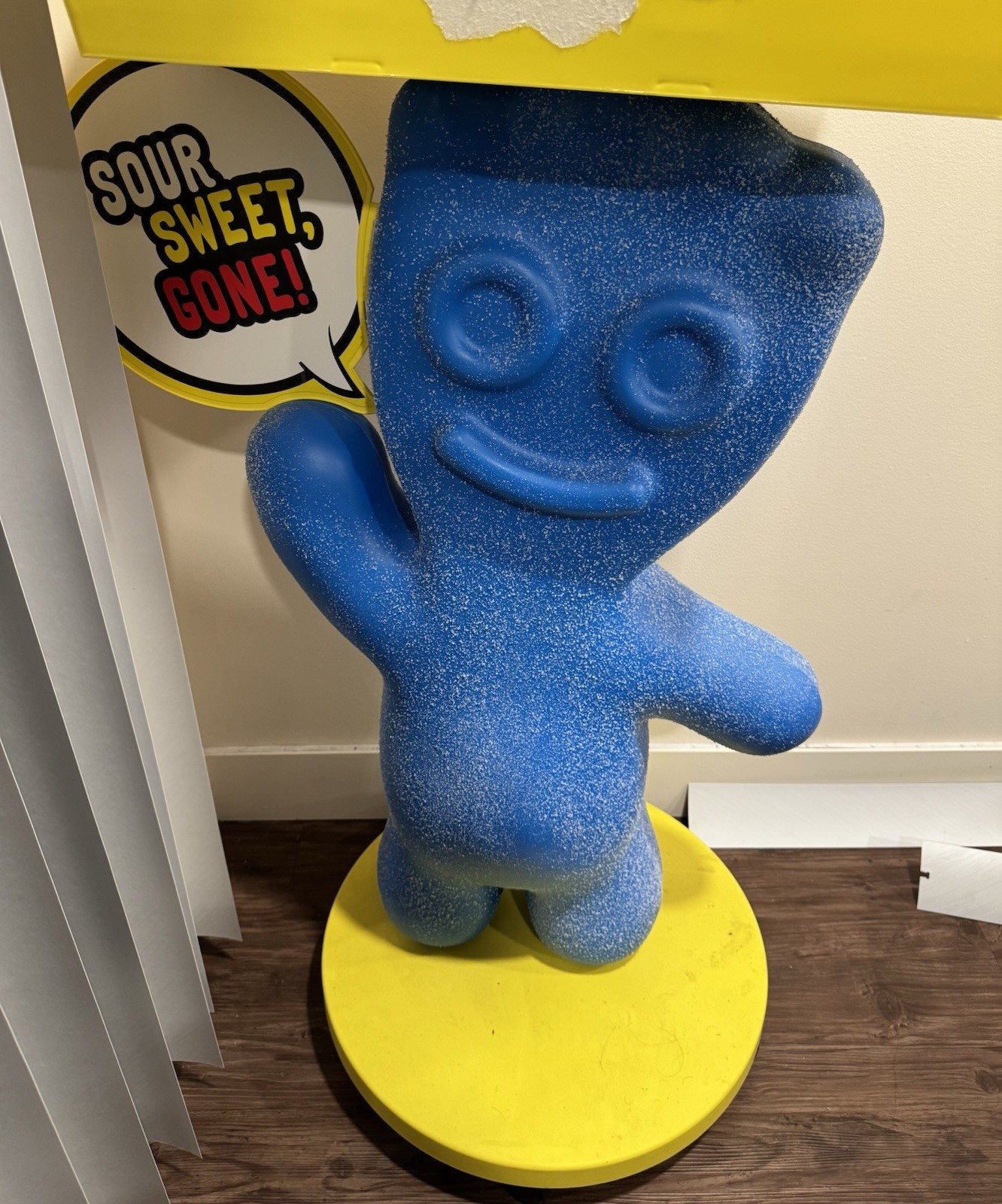 BLUE 45″ Sour Patch Kids Character Candy Store Display with Tray, Rolling Wheels