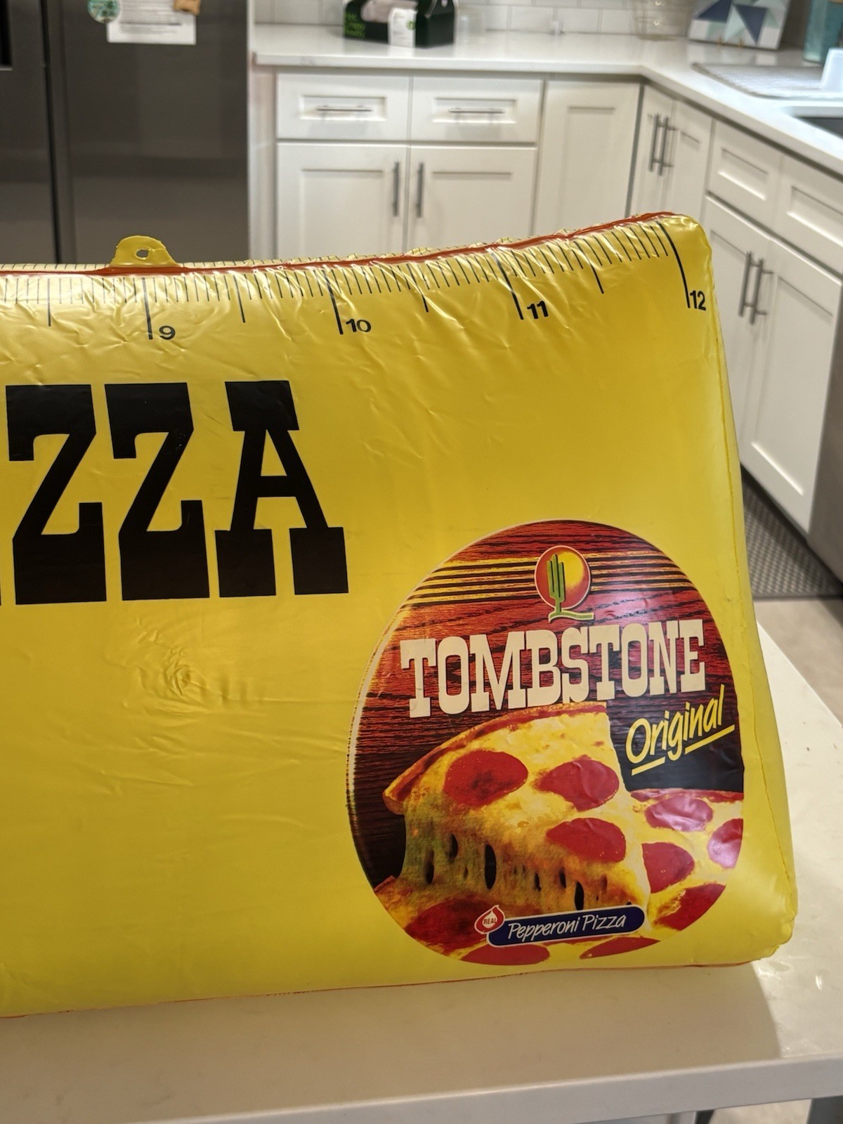 Inflatable Tombstone Pizza Rules Store Display – Approx. 4 Ft Long – Read Desc.
