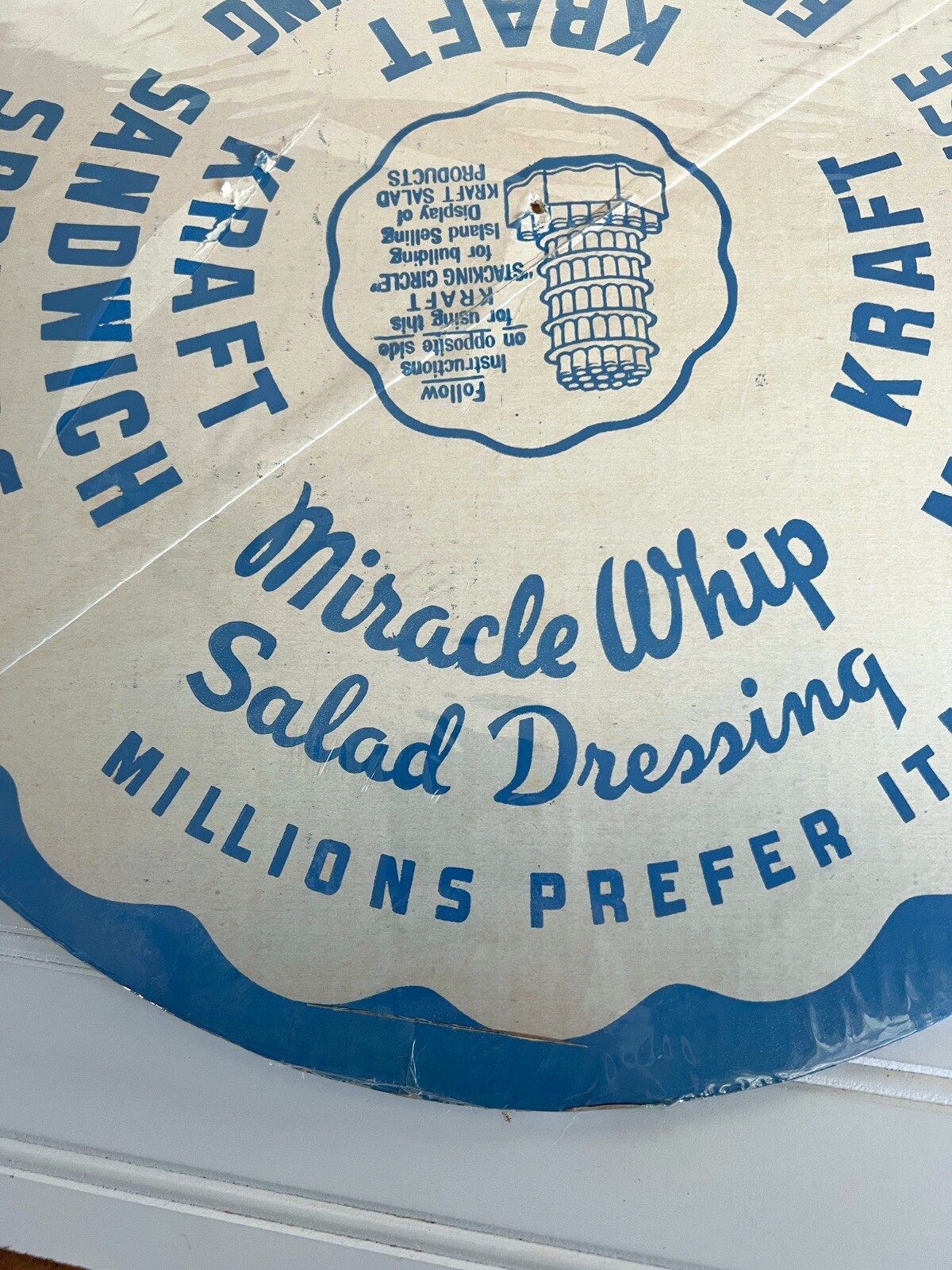 Vintage Kraft Dressing Mayo Cardboard Display Prop