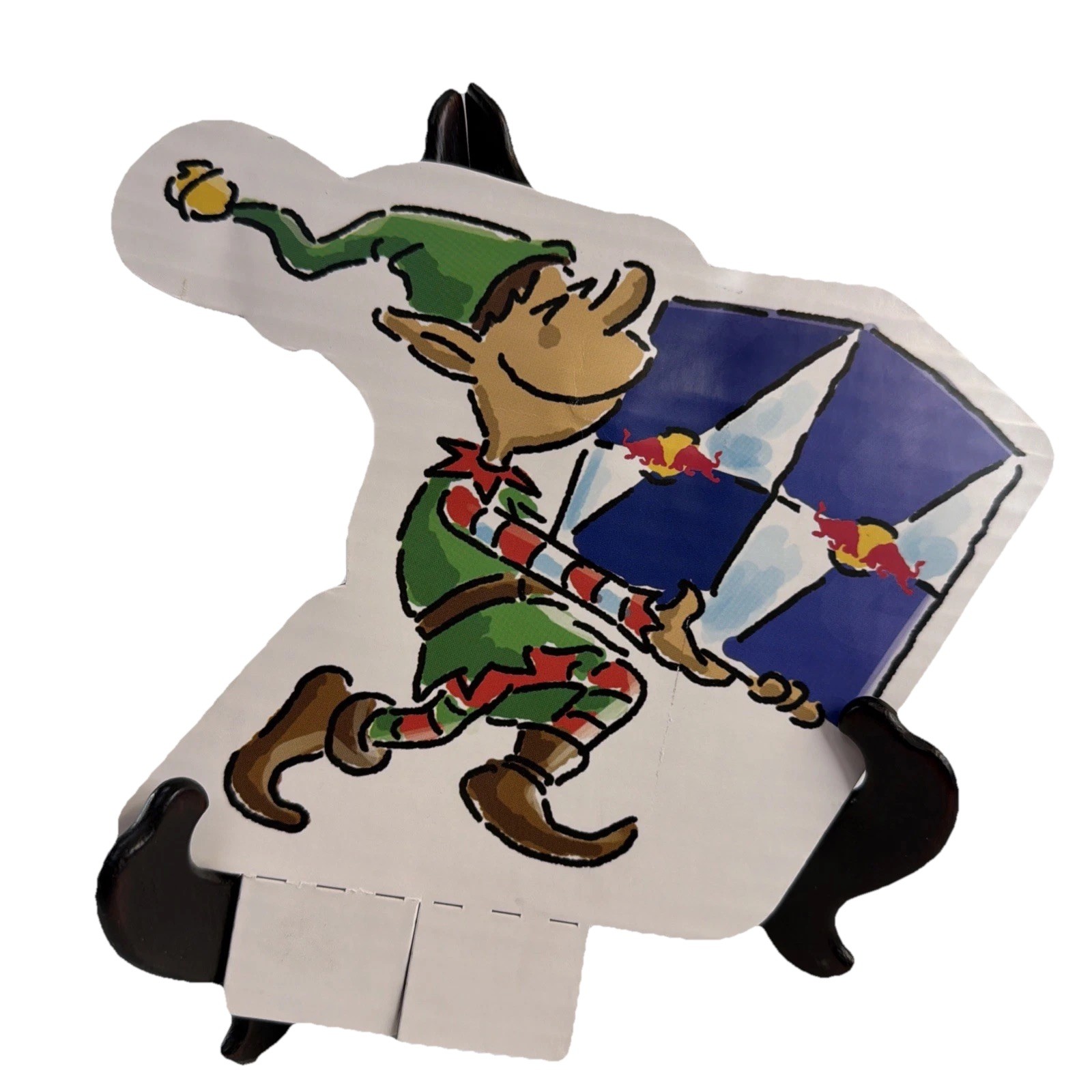 Red Bull Holiday Elf Advertising Display Sign Counter Standee Promo