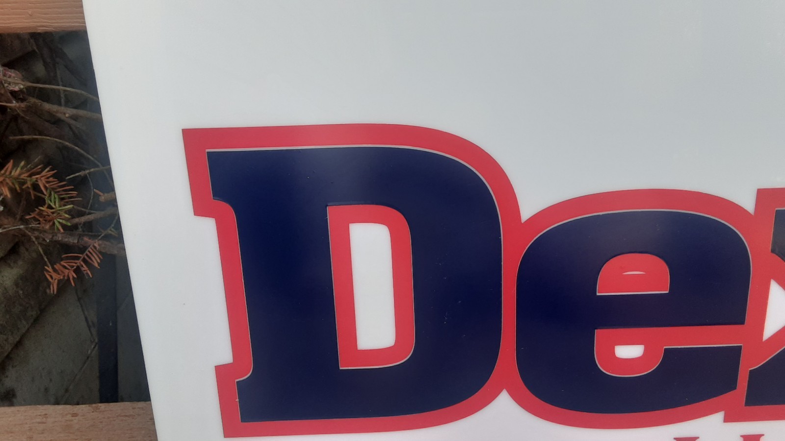 Dexter USA Shoe Advertising Display Piece SIGN Hard plastic 15″ by 30″ vintage