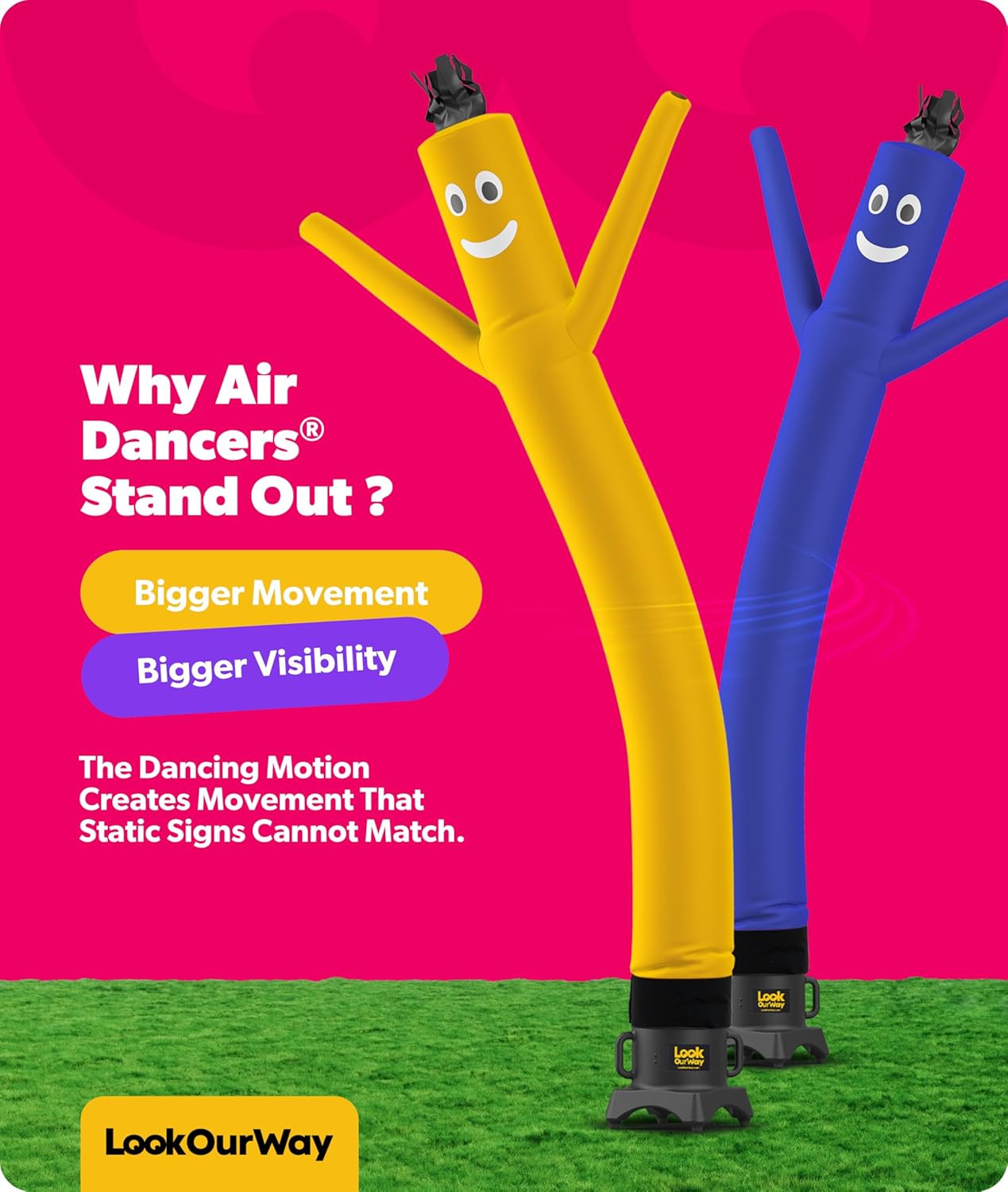 Air Dancers Inflatable Tube Man Attachment – 10 Feet Tall Wacky Waving Inflatabl