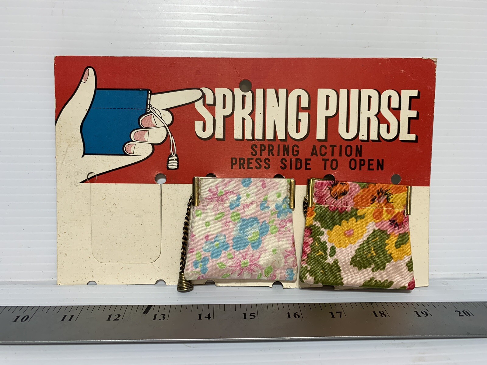 Vintage Store Display Spring Action Coin Purse Counter-Top 1960s Awesome Piece
