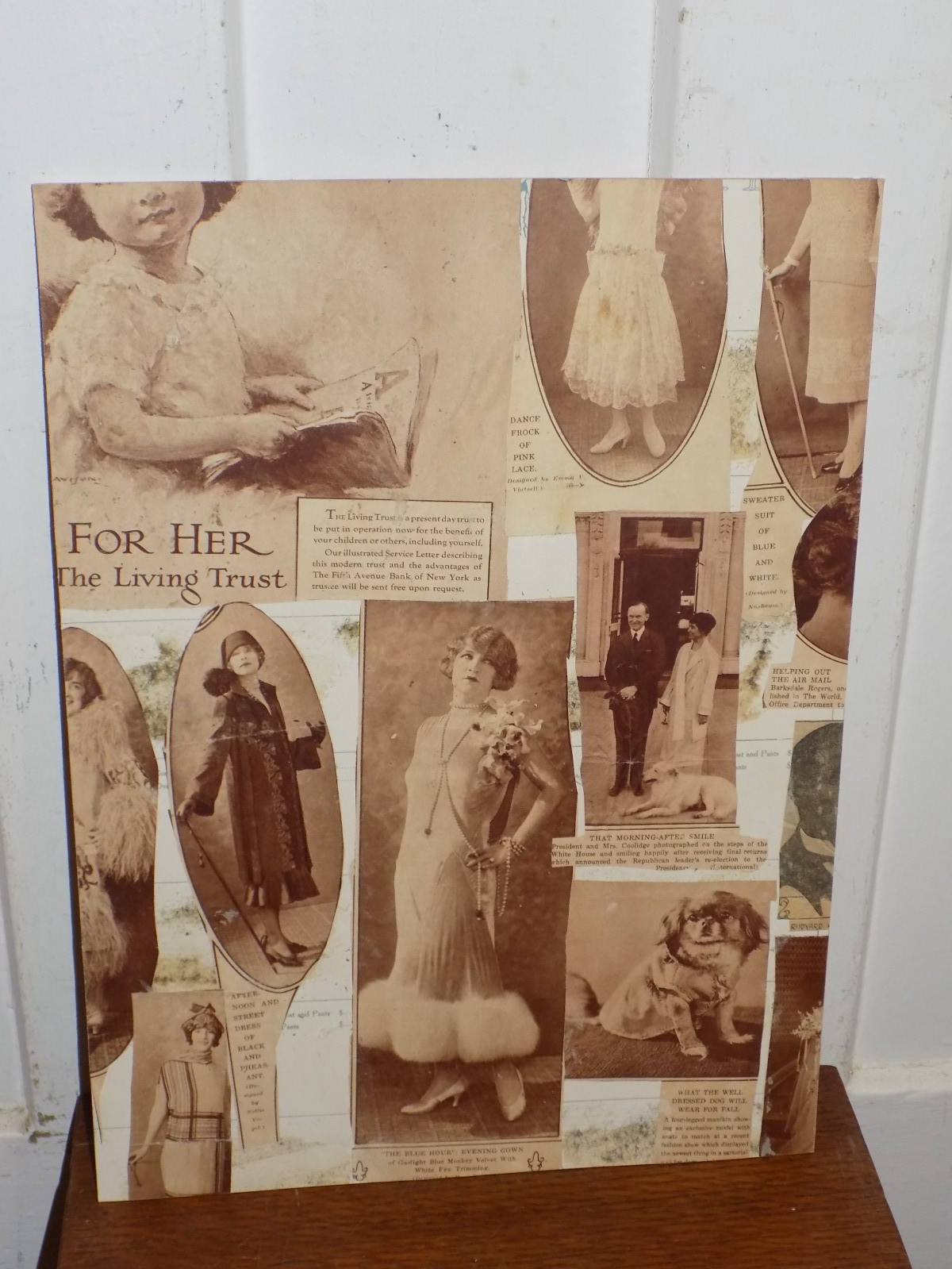 Vintage Men’s Cardboard Fashion Store Display Sign
