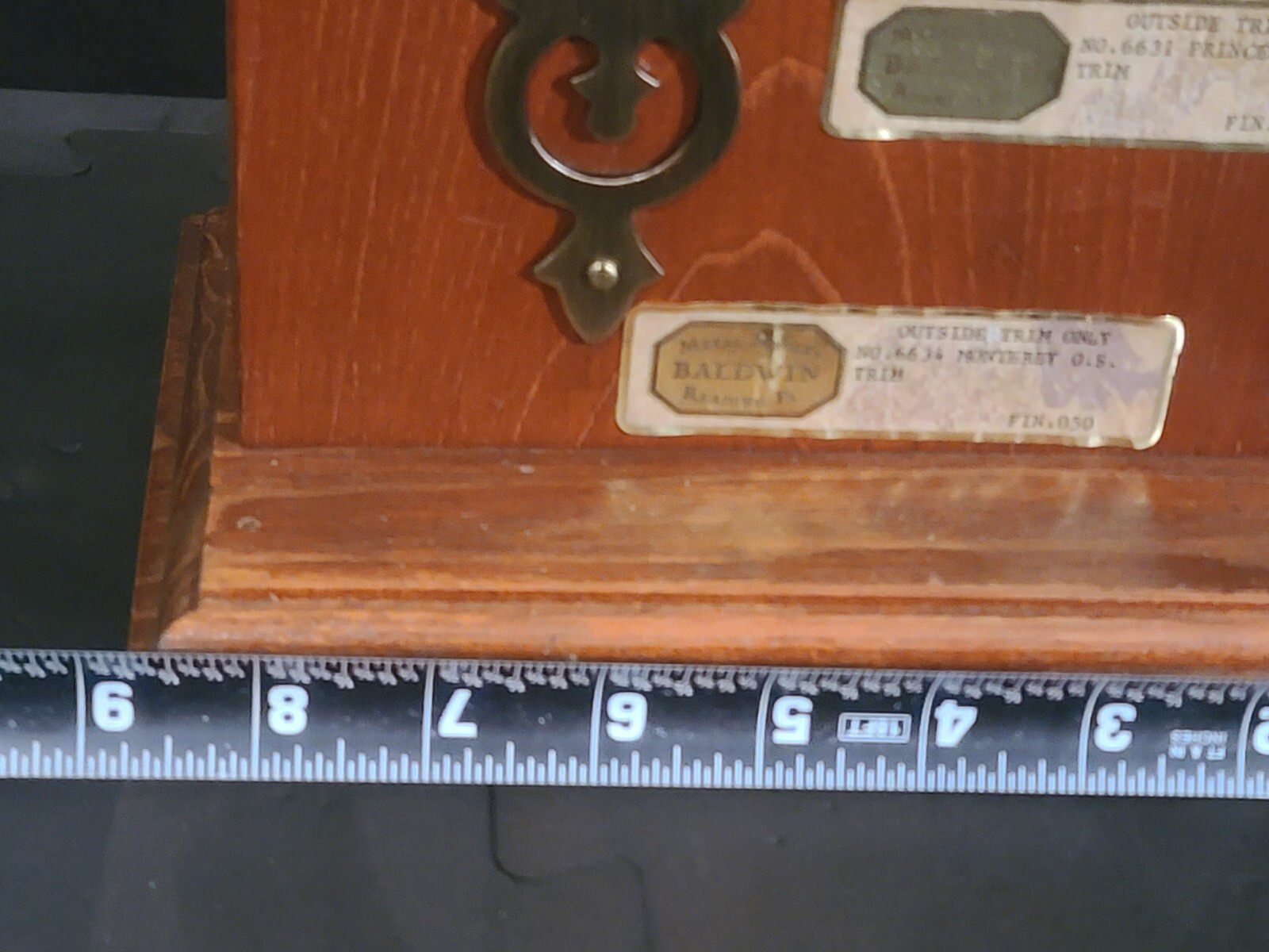 Vintage Baldwin Mortise Door Handle Lock Set Salesman Sample Advertising Display