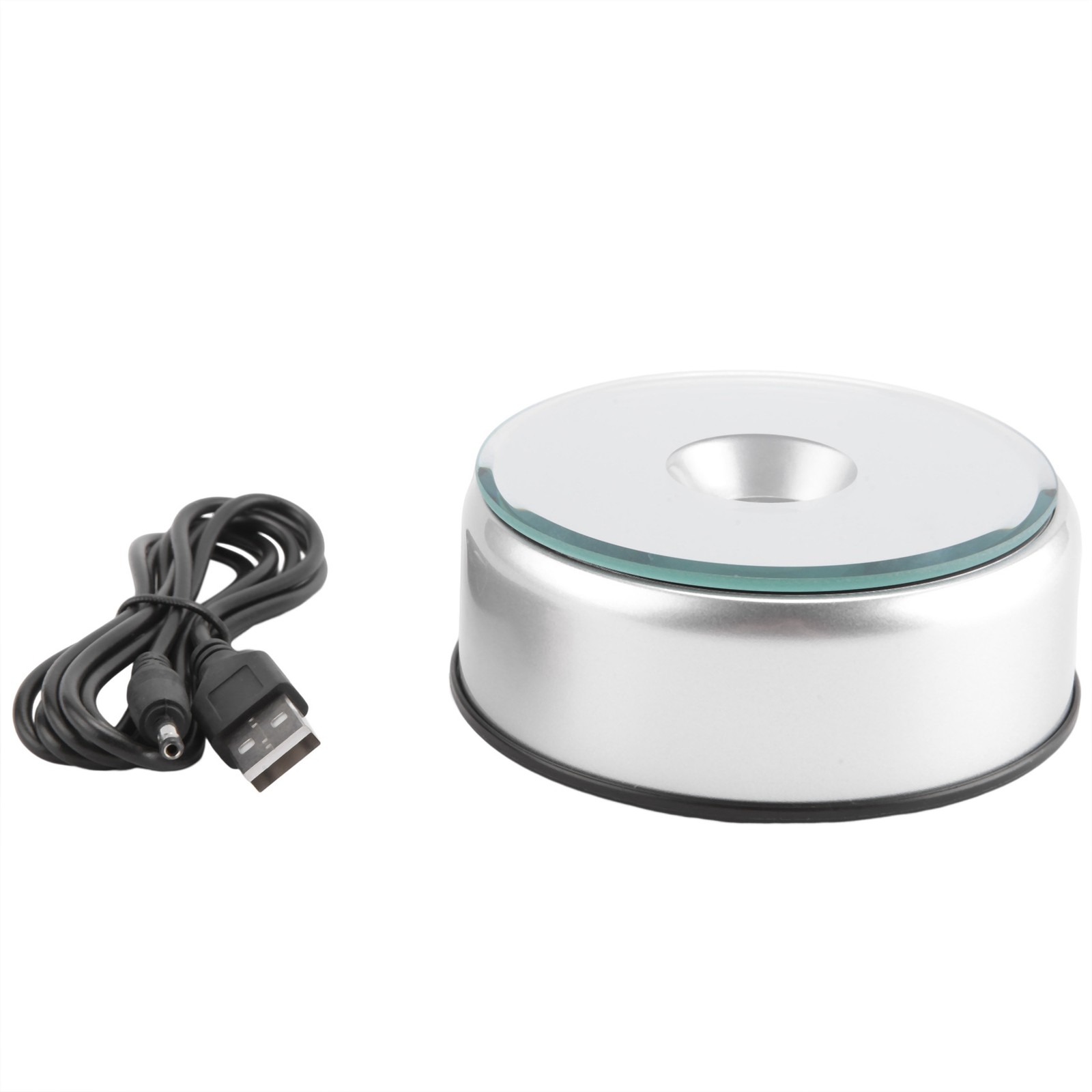Display Turntable Base for Crystals Glass Art,LED Colored Rotating Crystal3261