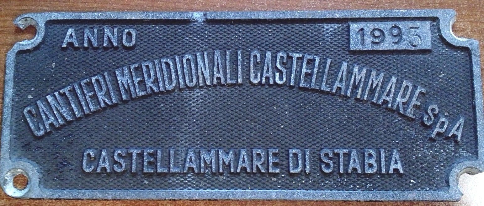 CANTIERI MERIDIONALI CASTELLAMARE S.P.A.TARGA X FREIGHT WAGONS F.S.ANNO 1993 N.3