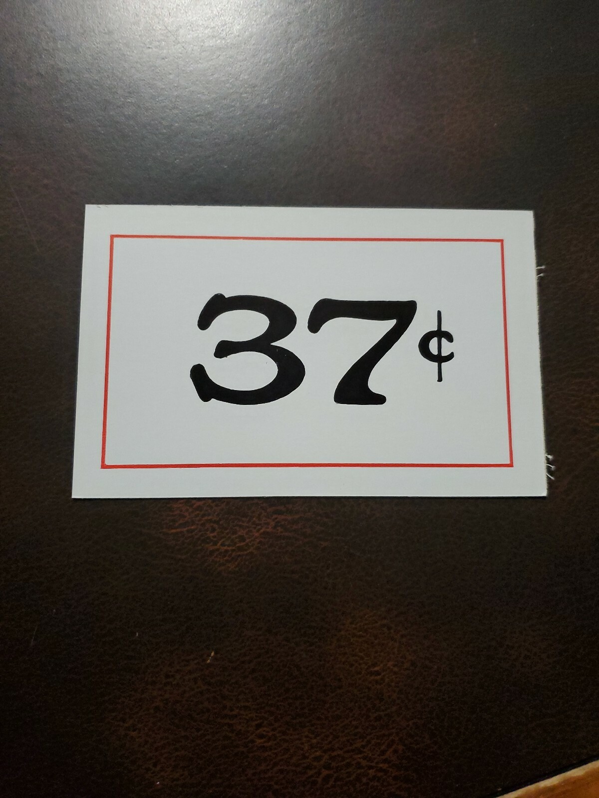 Vintage 37c Double Sided 1940s unmarked WOOLWORTH’S Store Sign 3.5 x 5.5
