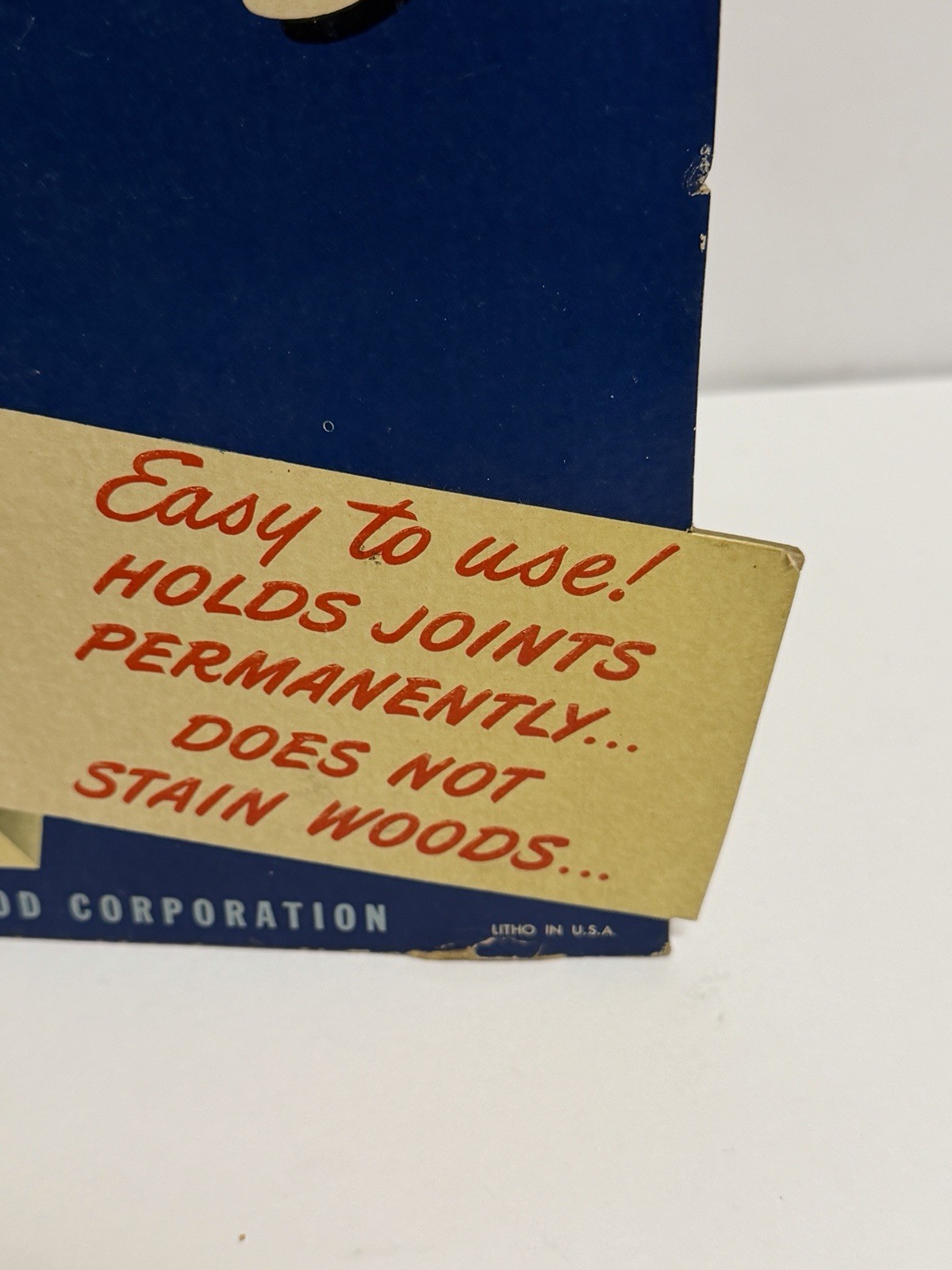 Vintage Weldwood Plastic Resin Glue Countertop Pop Up Display 15″ x 13″