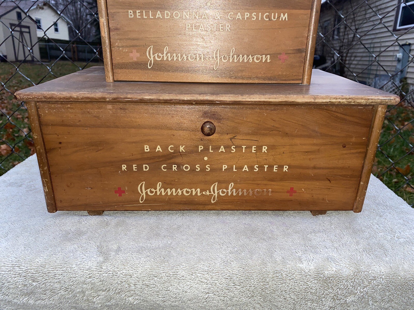 Vintage Store Display Johnson & Johnson Red Cross Plaster Muscular Pain Relief