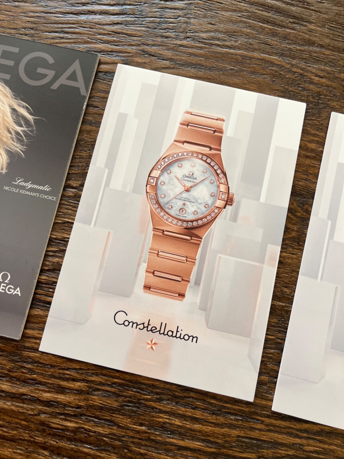 RARE OMEGA 4 Ladies Nicole Kidman Watch Dealer Store Counter Display Sign