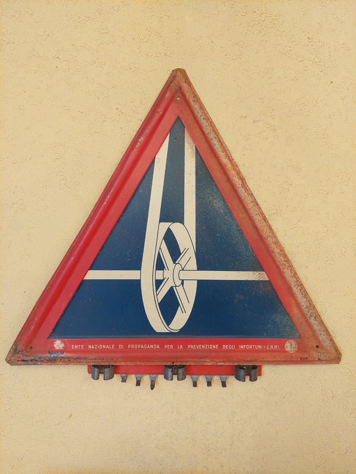 Industrial Sign Plaque No Enamel 1930 Lithographed Enpi Modern Danger