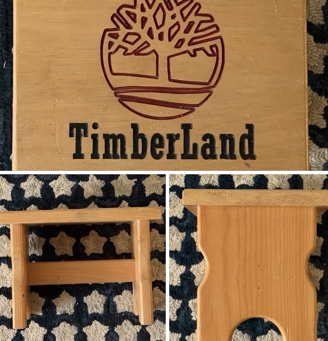 VINTAGE TUMBERLAND – TIMBERLAND STORE USED FURNITURE *RARE TIMBERLAND Footstool