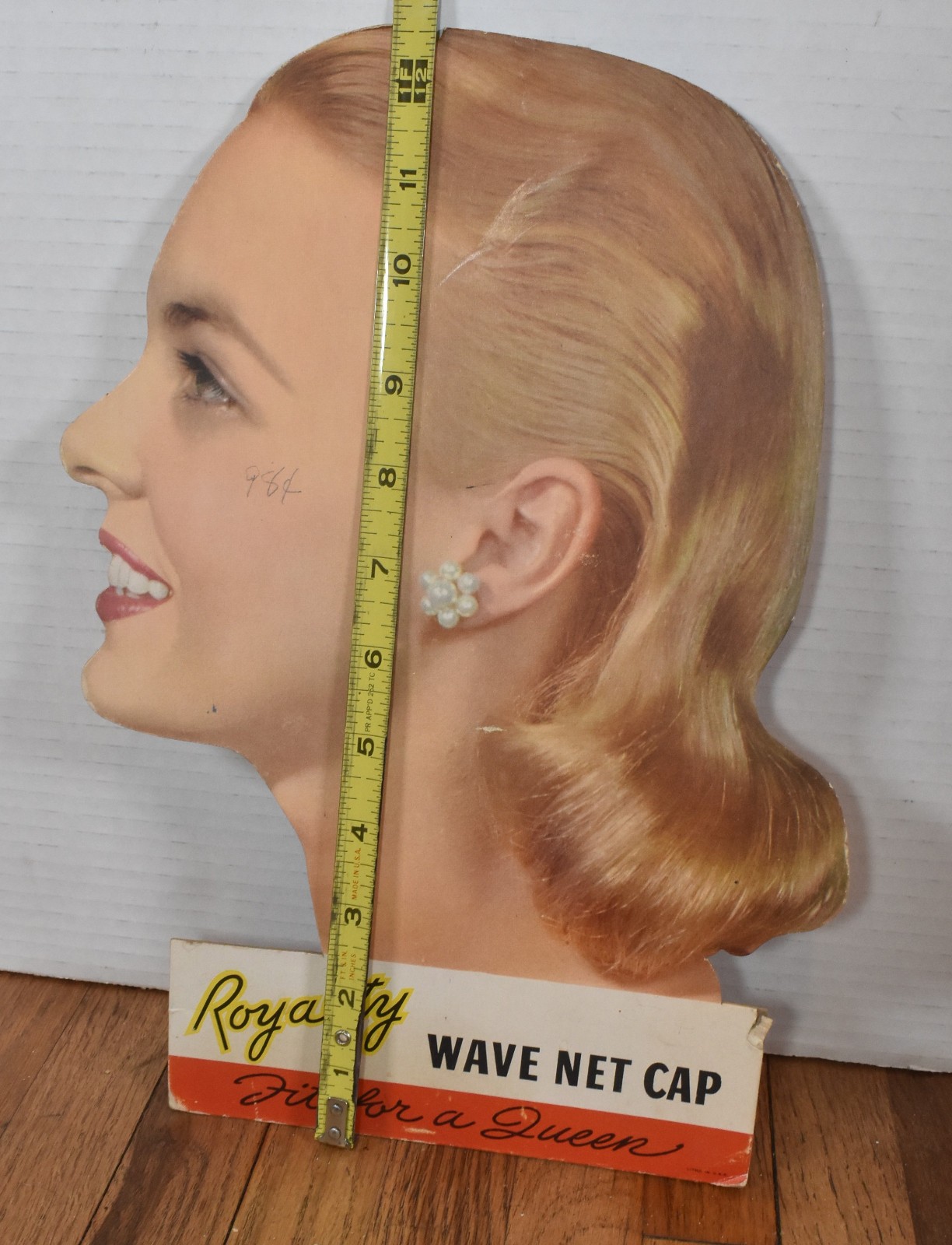 Vintage Royalty Wave Net Cap Die-Cut Cardboard Counter Display Sign
