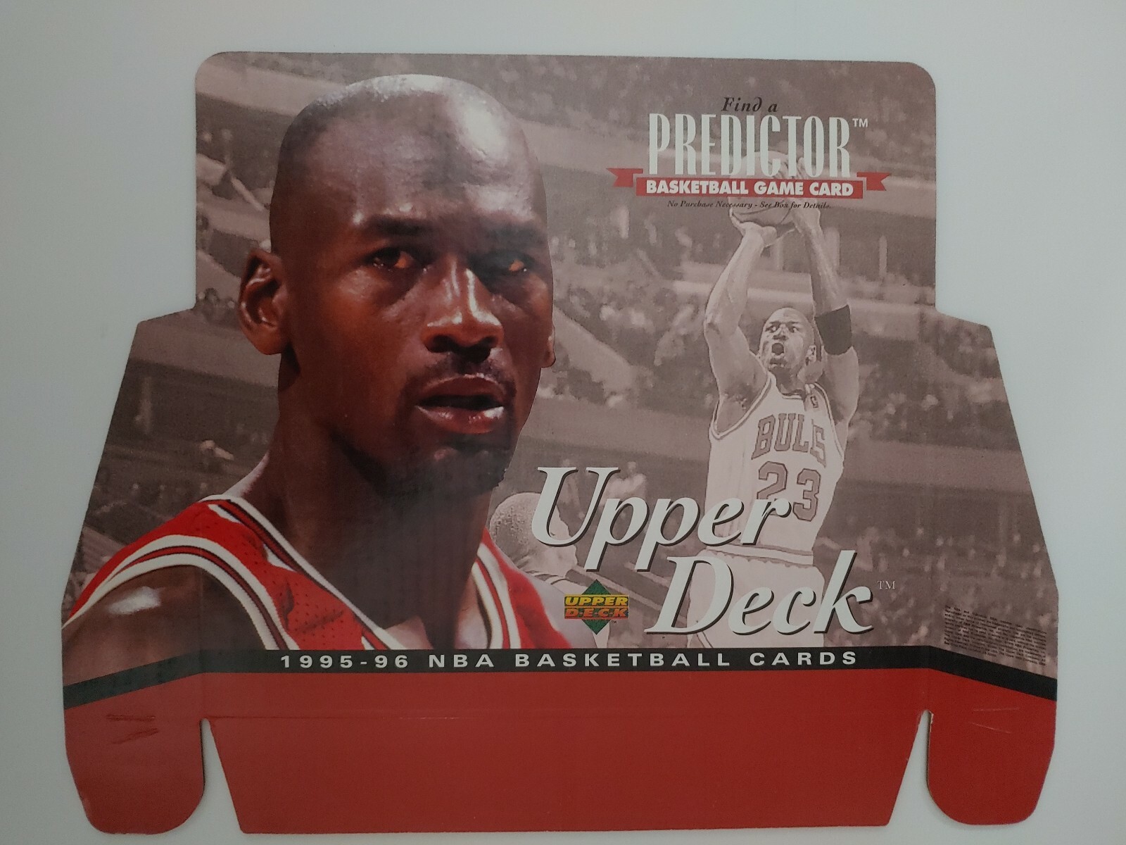 1996 Michael Jordan Upper Deck Predictor Cards Display Sign 17 x 13 #2