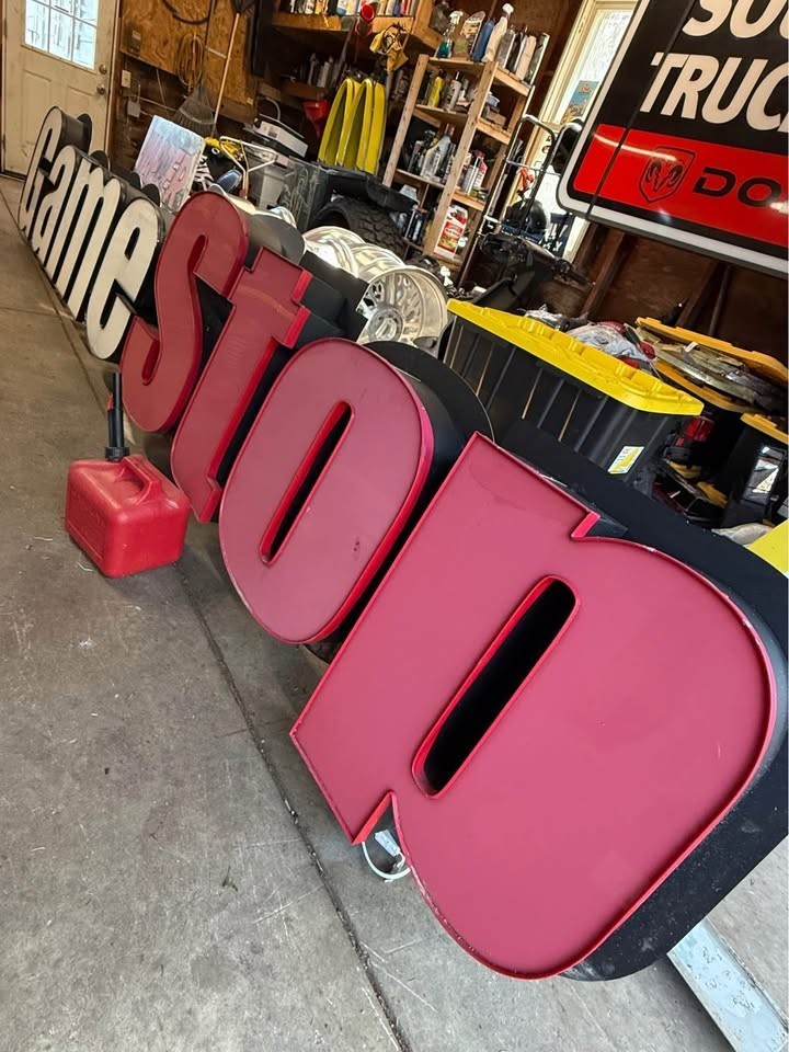 Authentic Massive 18FT Retired GameStop Sign – Lighted Retail Store Display Rare