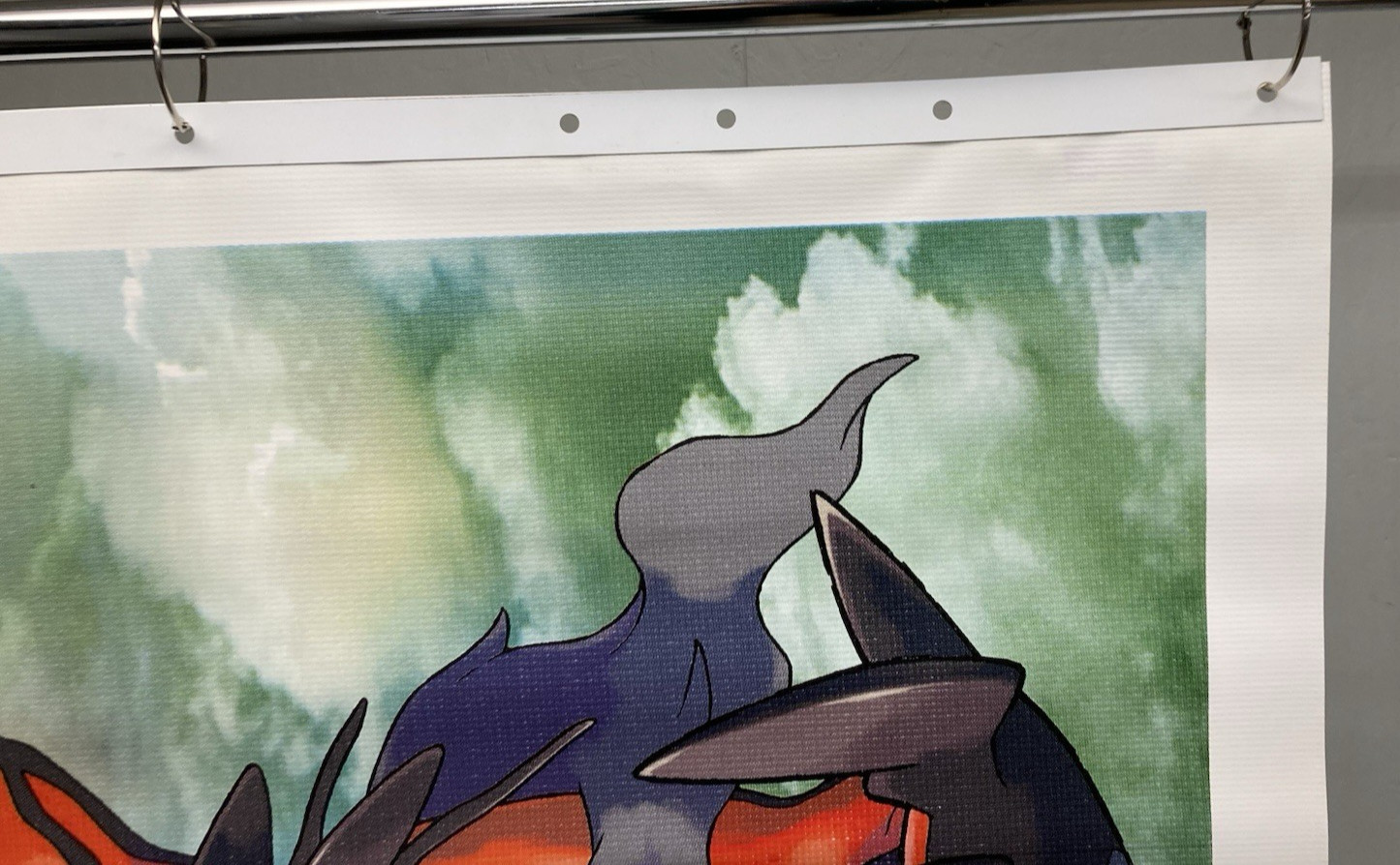 Pokémon X & Y Yveltal Vinyl Banner Toys R Us Store Display Sign 2013 Nintendo XY