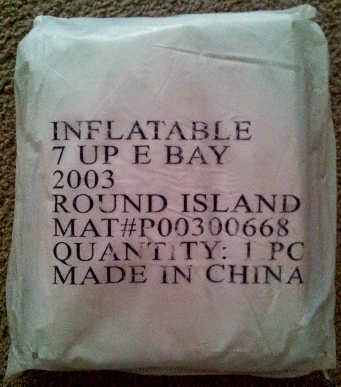 (2003) 7up/eBay Inflatable Round Island Mat #P00300668 !!!SUPER RARE PIECE!!!