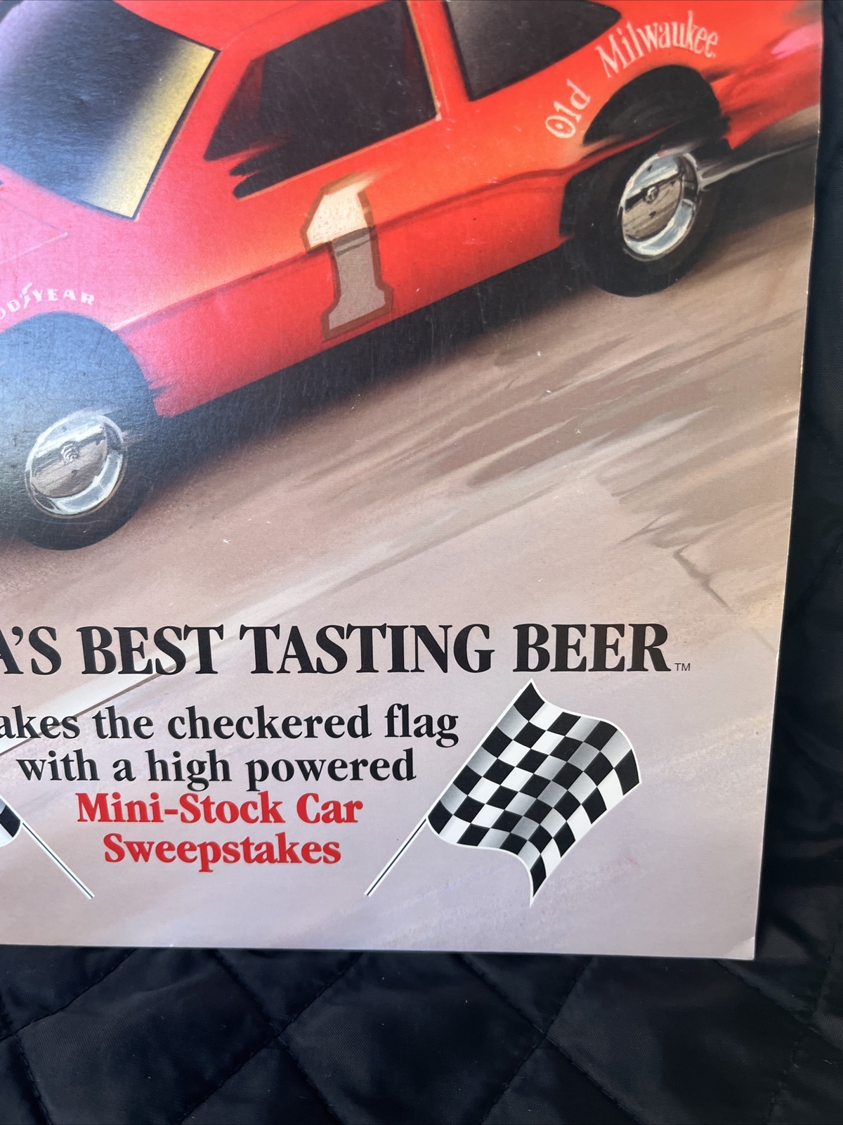 NOS Old Milwaukee Beer Point Of Sale Advertising Pit Stop Stock Car Sweepstakes