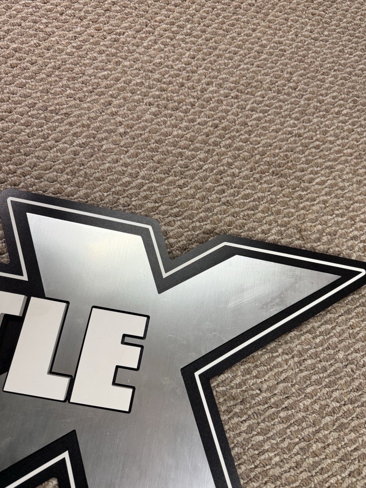 Castle X Racewear Display Store Sign Black & Silver