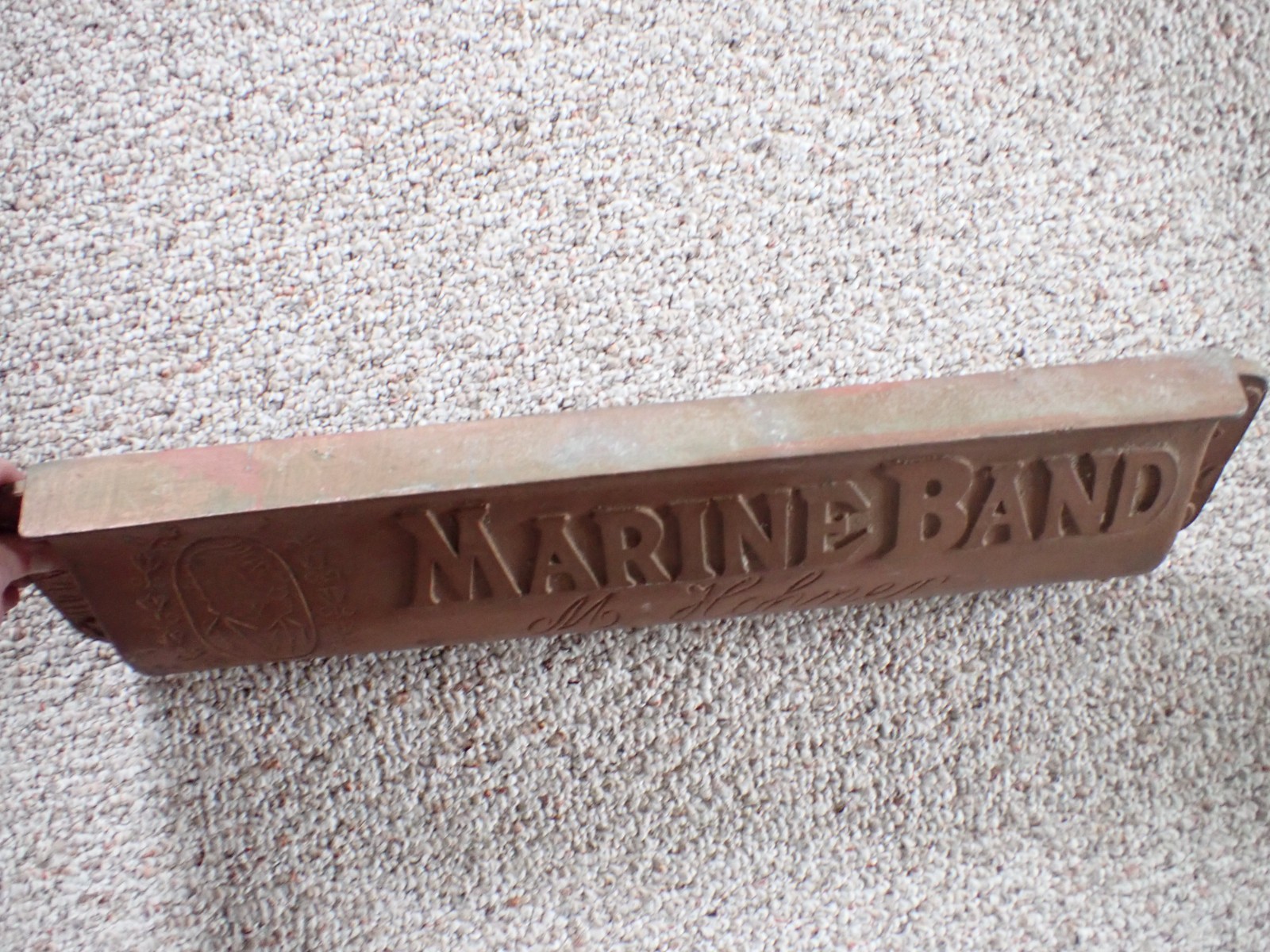 MARINE BAND M. HOHNER HARMONICA DISPLAY SIGN EARLY HARMONICA ADERTISEMENT SIGN
