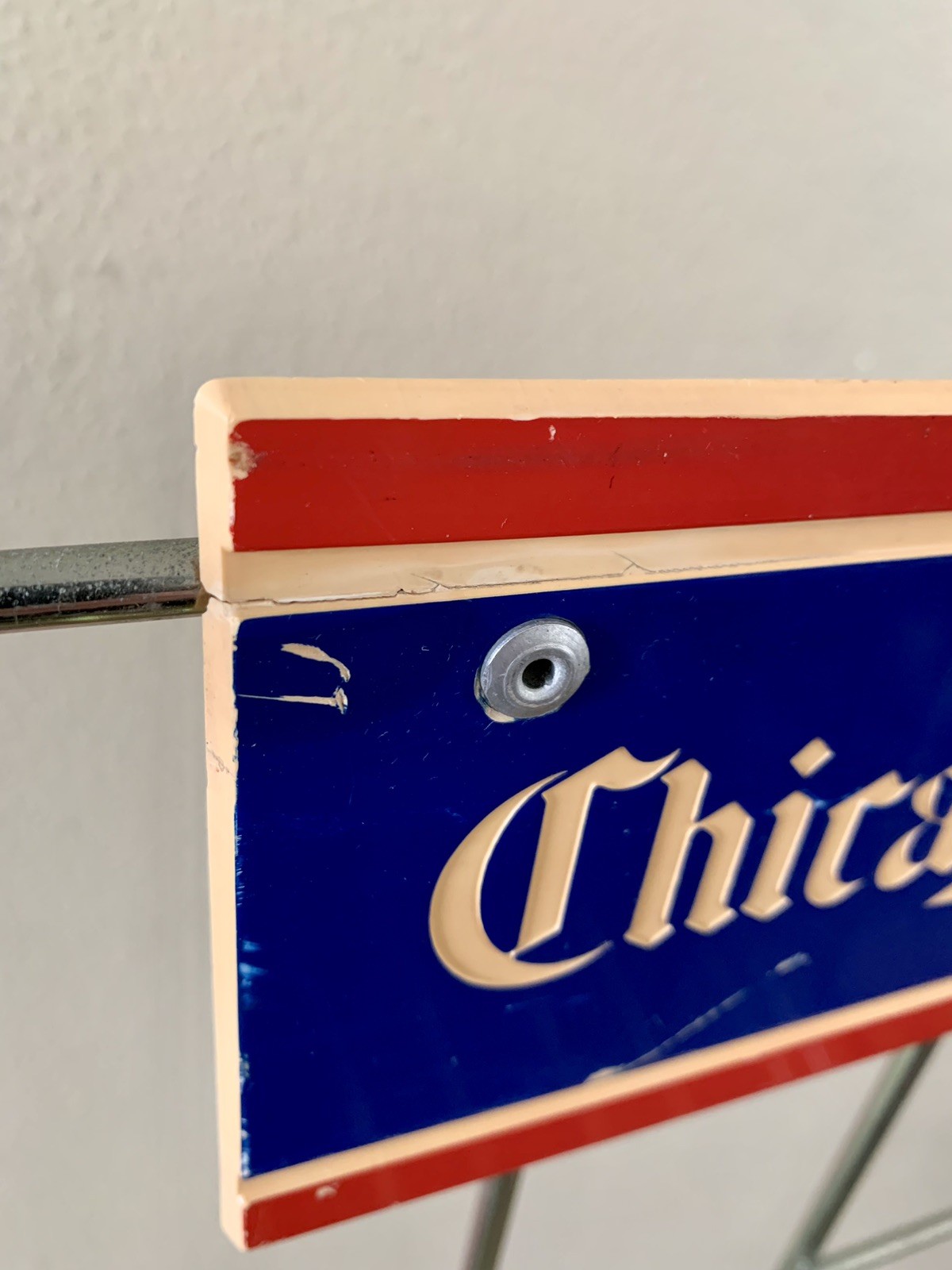 Vintage Chicago Tribune Newspaper Newsstand Rack Kaspar Wire Works Shiner Texas