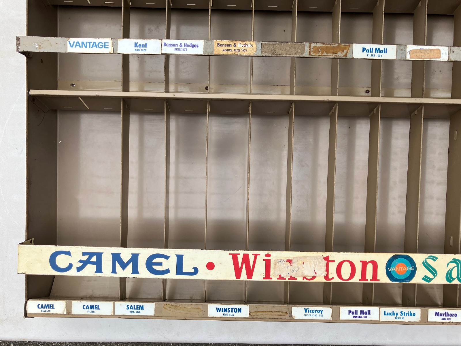 Cigarette retail store gas station display vintage FLAW metal 28 x 22 tobacco
