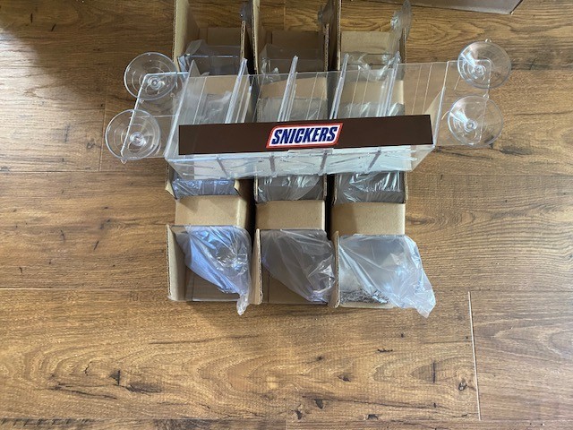 M&M Mars Wrigley Inside/Outside Cooler Display 52724 (4-Pack)–Clear–See Desc.