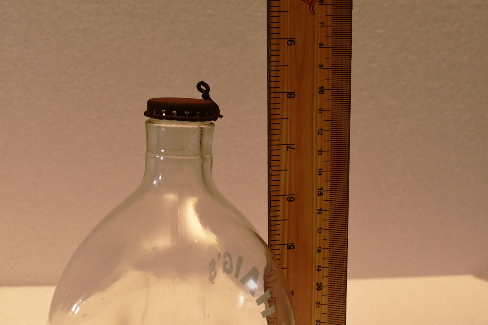 Vintage Haig’s Empty Embossed Clear Glass Whisky Bottle Scotch Display Decore” R