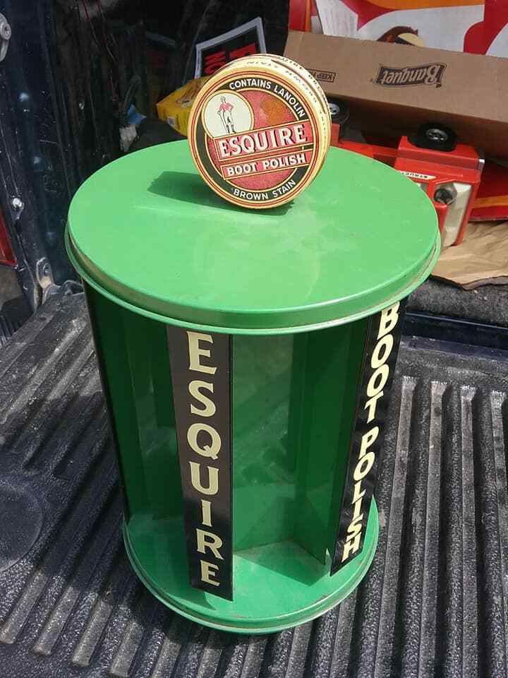 ESQUIRE BOOT & SHOE POLISH Advertising Store Counter Metal DISPLAY