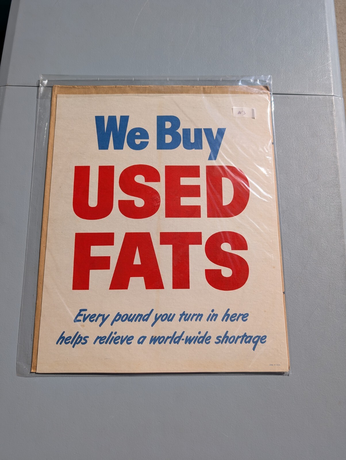 WW2 cardboard countertop display, new old stock with shipping We buy used fats 3