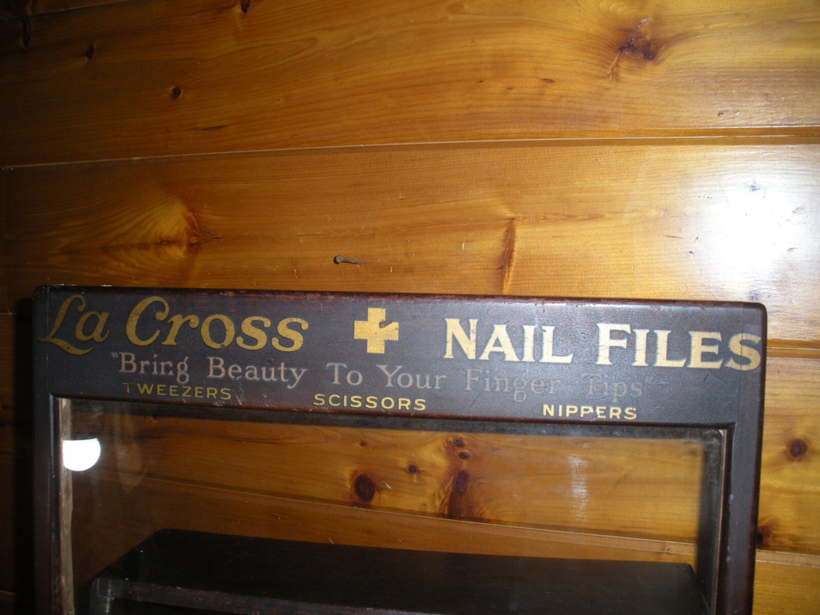 Vintage Store Display La Cross Nail Files, Tweezers, Sissors, Nippers