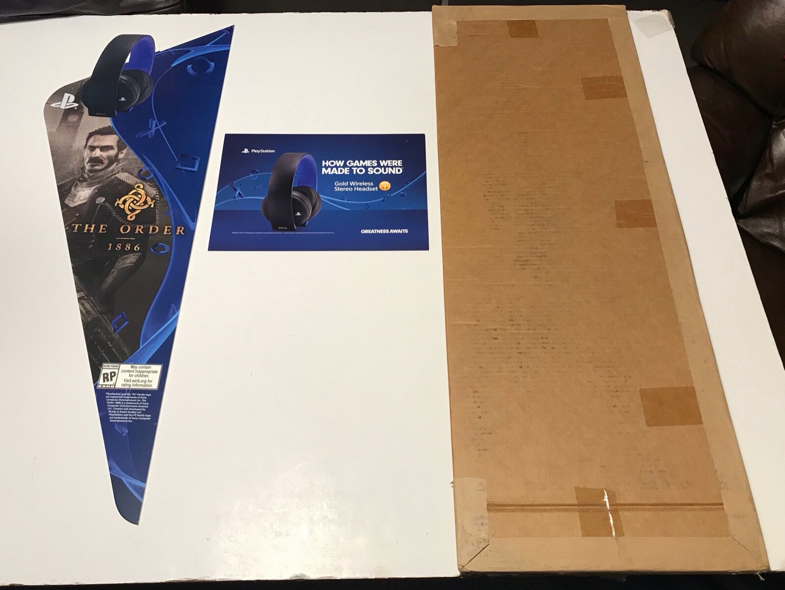 Playstation Store Display THE ORDER 1886 w Original Shipping Box/Brochure