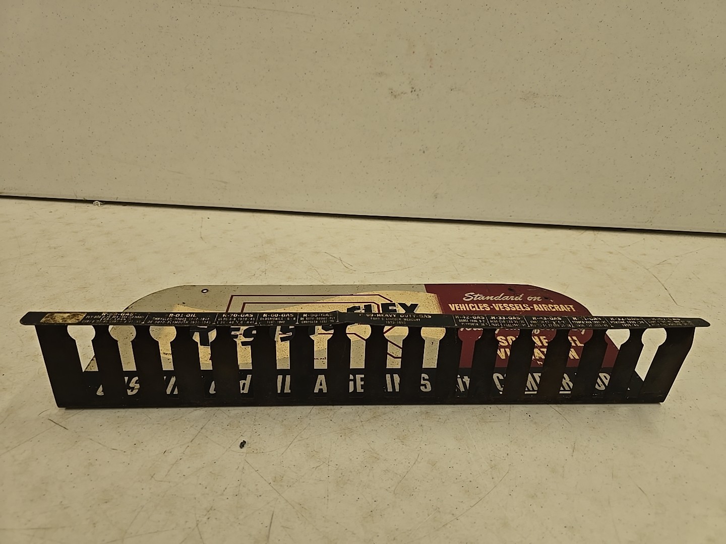 Vintage Resistoflex Gasoline Oil Lines Advertising Store Display Rack Sign