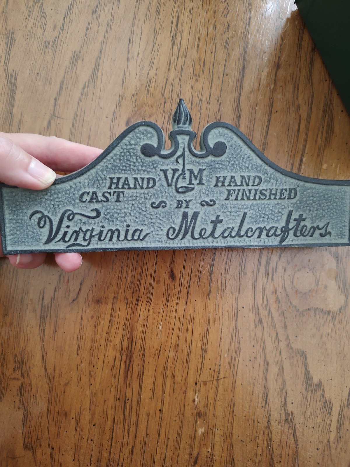 Vintage Virginia Metalcrafters Store Display Sign – Mint Condition – Hand Cast