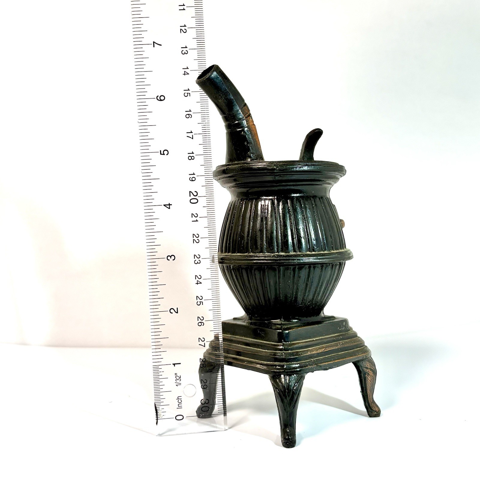 Vintage Miniature 5 Inch Cast Iron Pot Belly Stove