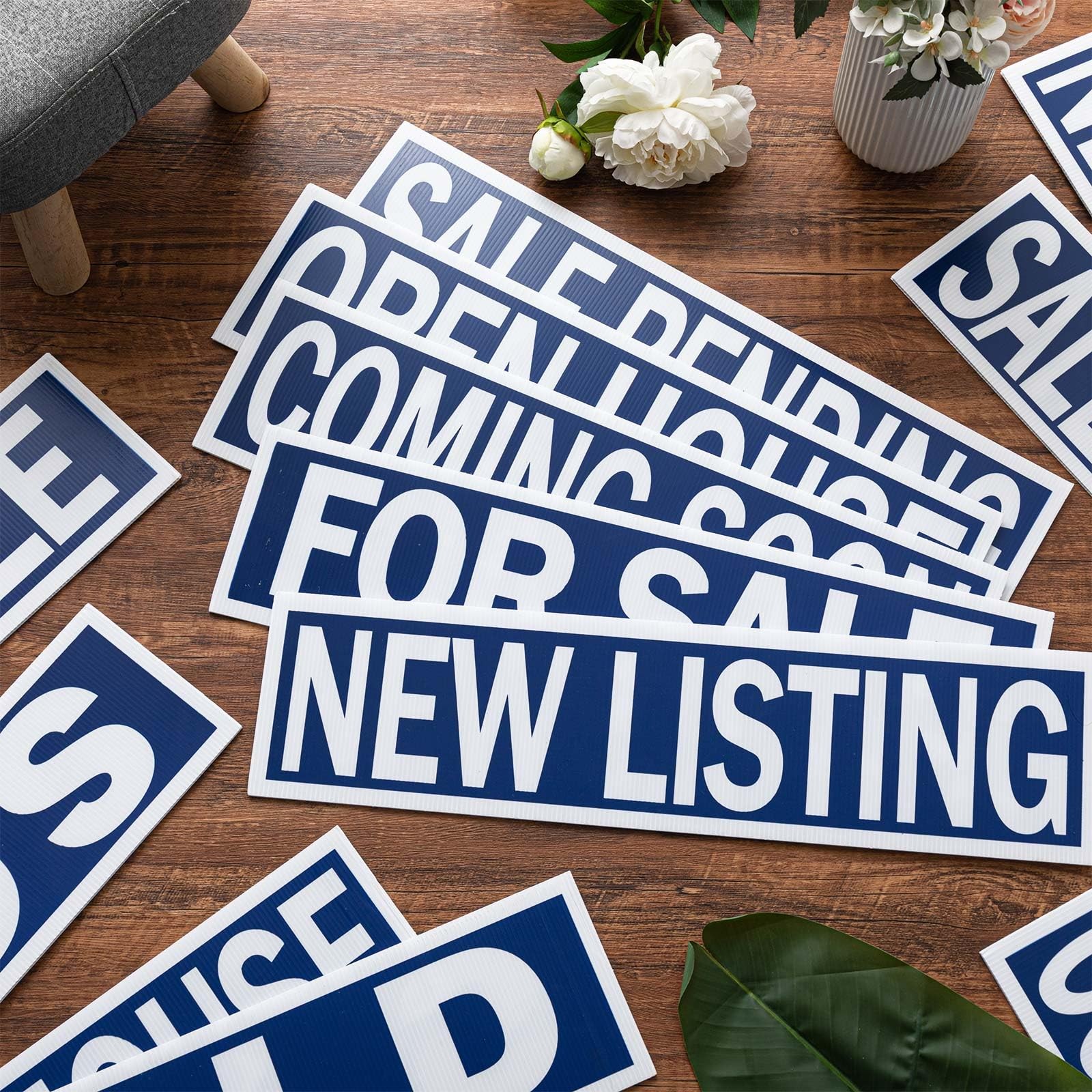 Juexica 12 Pcs Real Estate Rider Signs 24 x 6 Inch Coming Soon, for Sale, Pendin