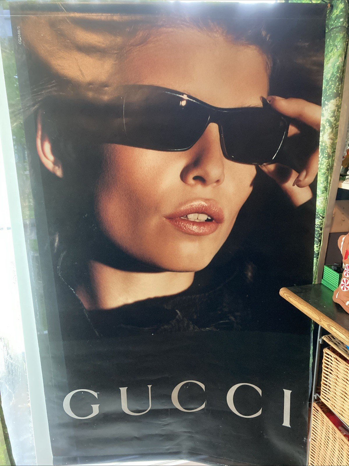 Vintage Gucci Banner Two Sided Man and Woman