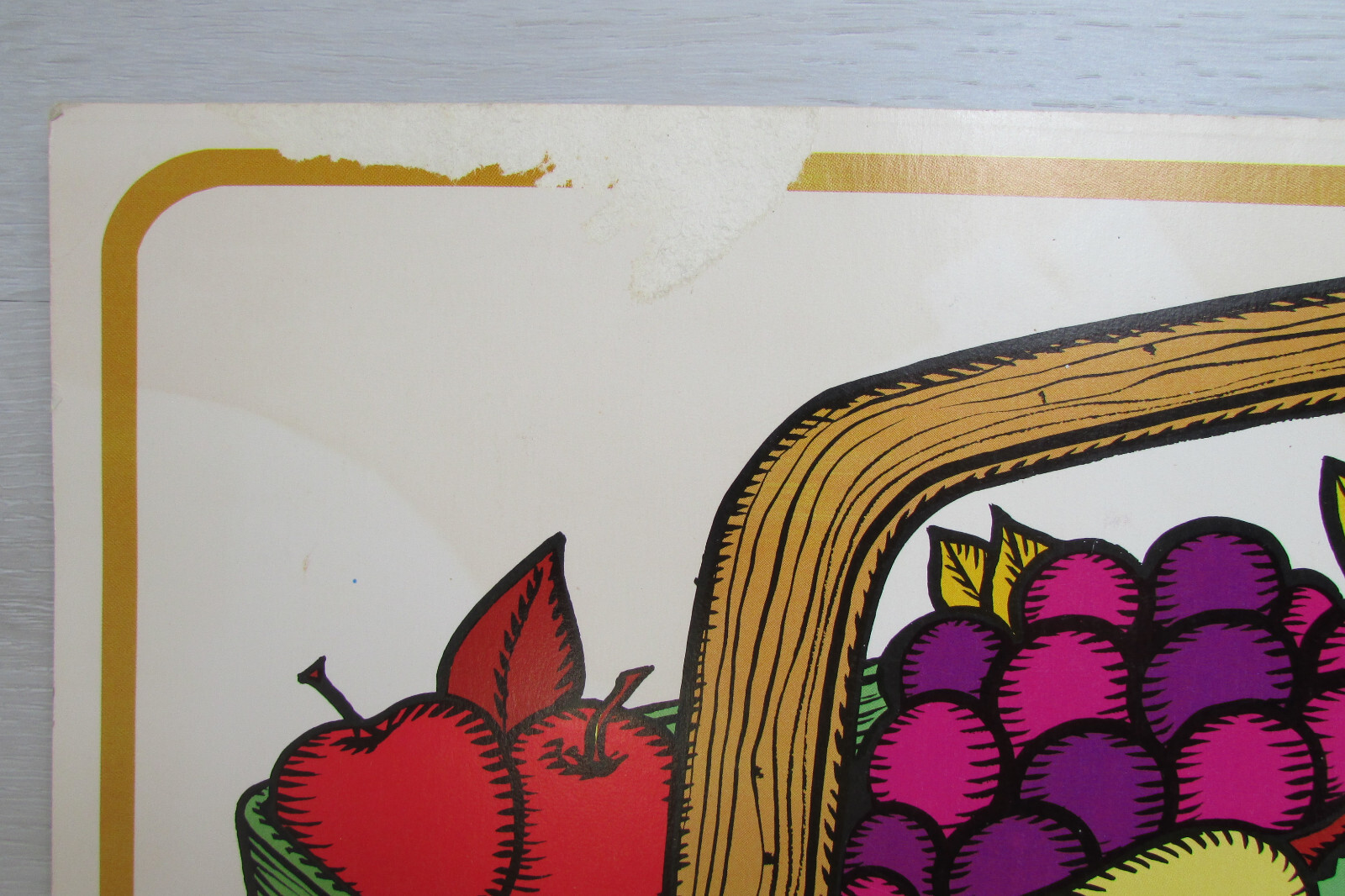 2 Vintage Grocery Store Fall Harvest Advertising Display Sale Sign Double Sided