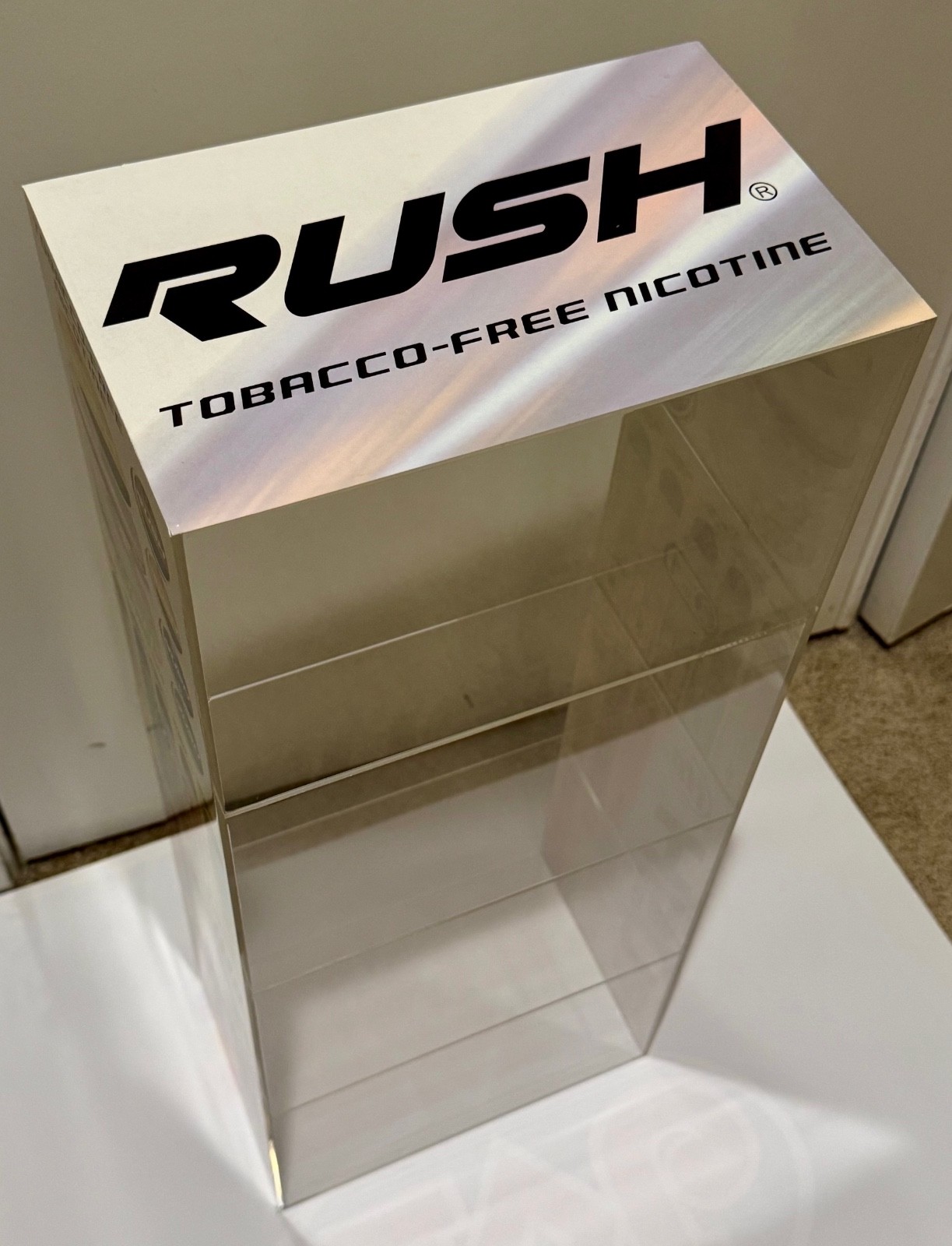 RUSH ACRYLIC DISPLAY STAND – SMOKE SHOP / CONVENIENCE STORE – BRAND NEW